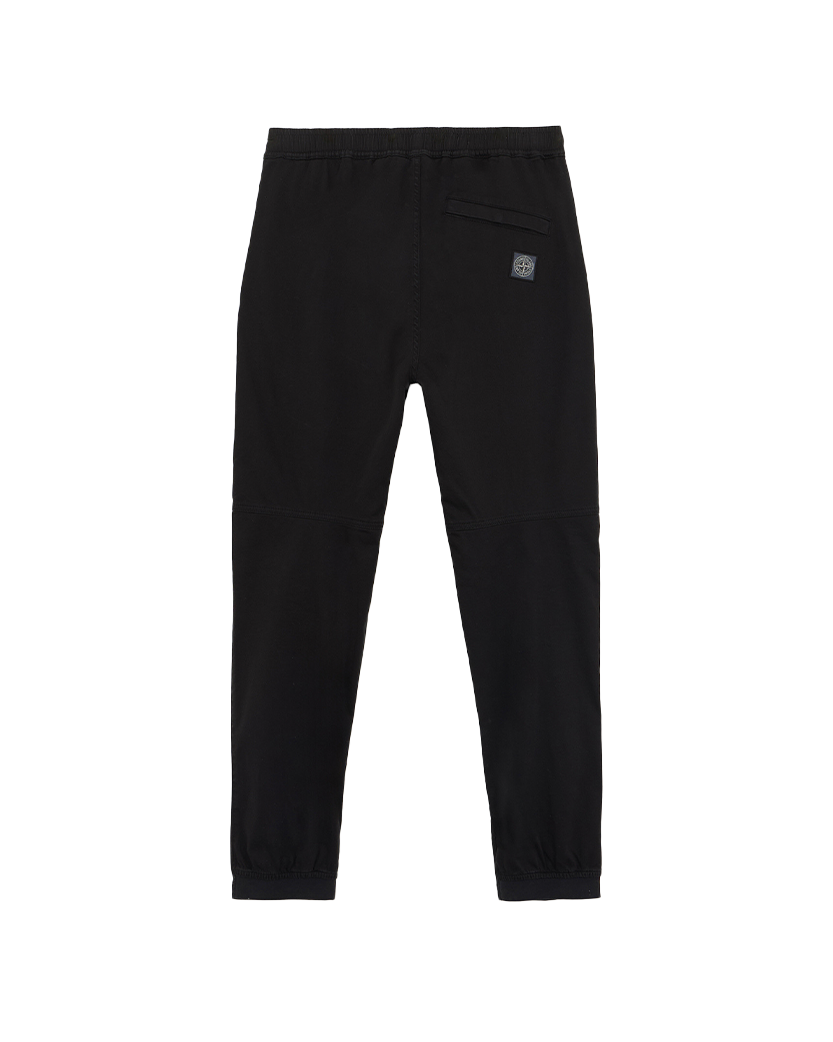 Stone Island 34008 Organic Cotton Satin Stretch Pants Black
