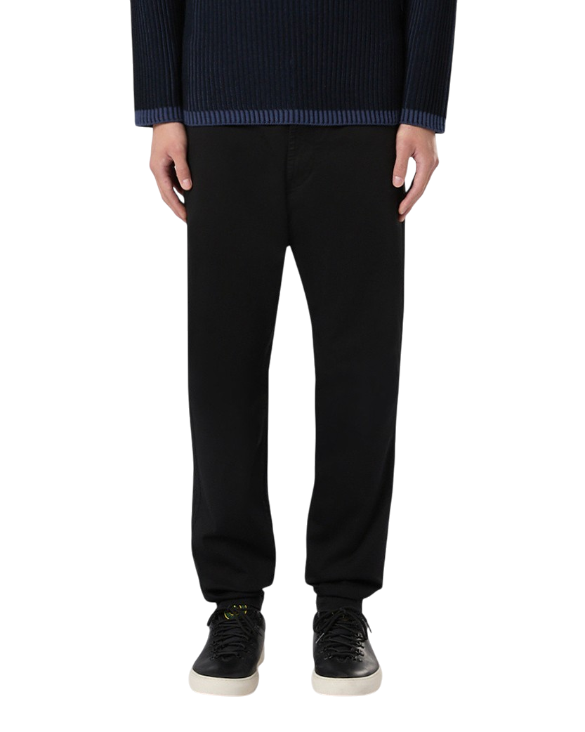 Stone Island 34008 Organic Cotton Satin Stretch Pants Black