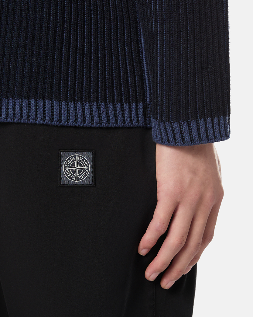 Stone Island 34008 Organic Cotton Satin Stretch Pants Black
