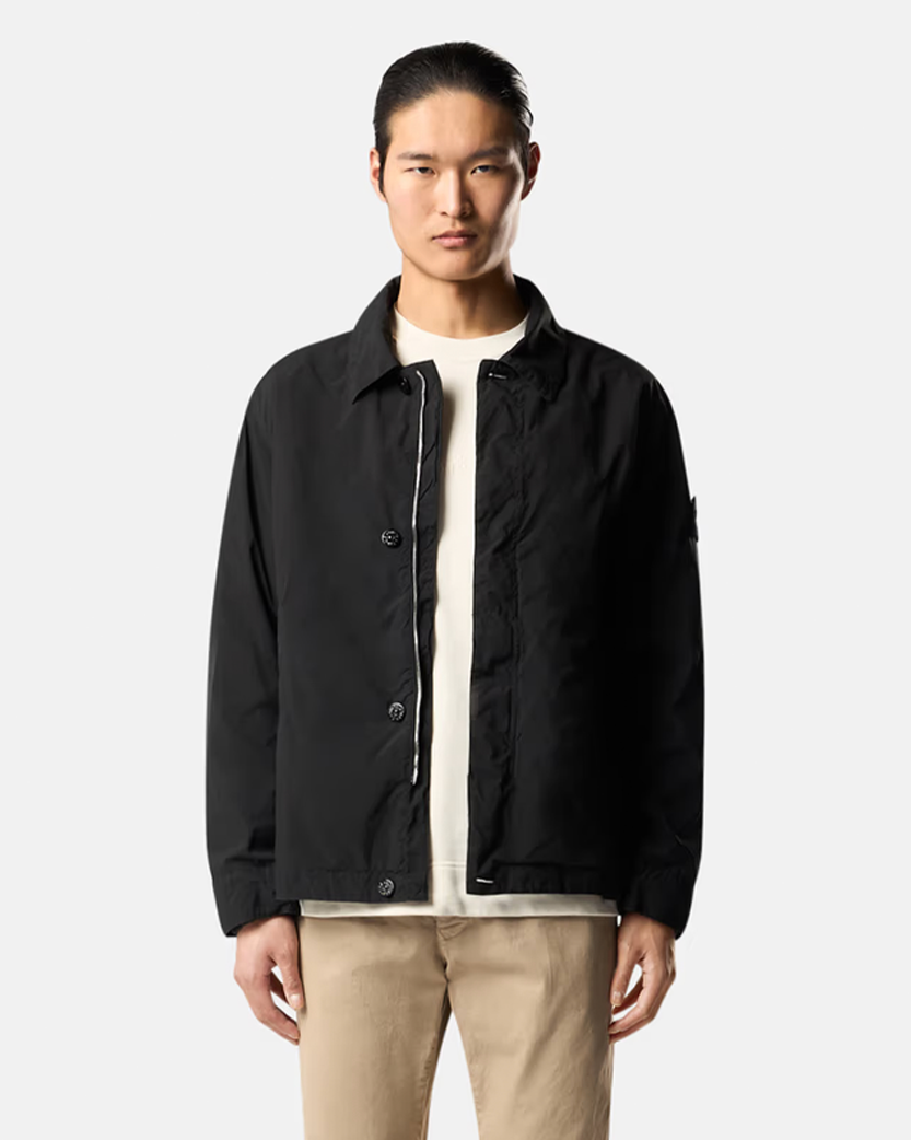Stone Island 4100025 Light Compact Touch Poly-TC Jacket Black