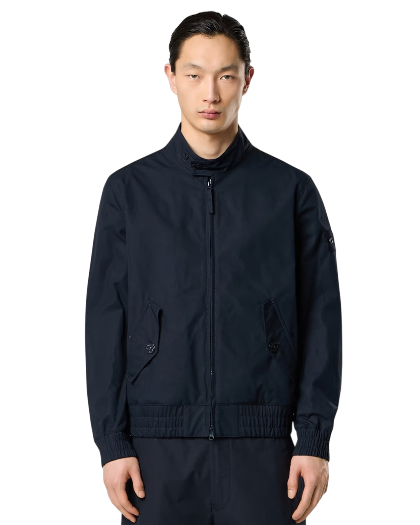 Stone Island 4100026 Weatherproof Cotton Canvas Jacket Ghost Navy Blue