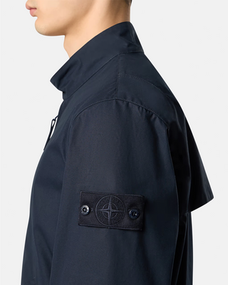 Stone Island 4100026 Weatherproof Cotton Canvas Jacket Ghost Navy Blue