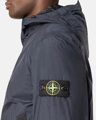 Stone Island 4100092 CRINKLE REPS R-NY Hooded Jacket Navy Blue