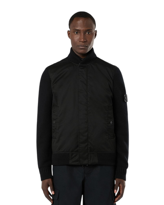 Stone Island 450F2 Performance Twill Wool-TC Ghost Bomber Jacket Black