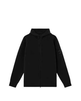 Stone Island 5100077 CASHMERE GHOST Hooded Zip Sweater Black