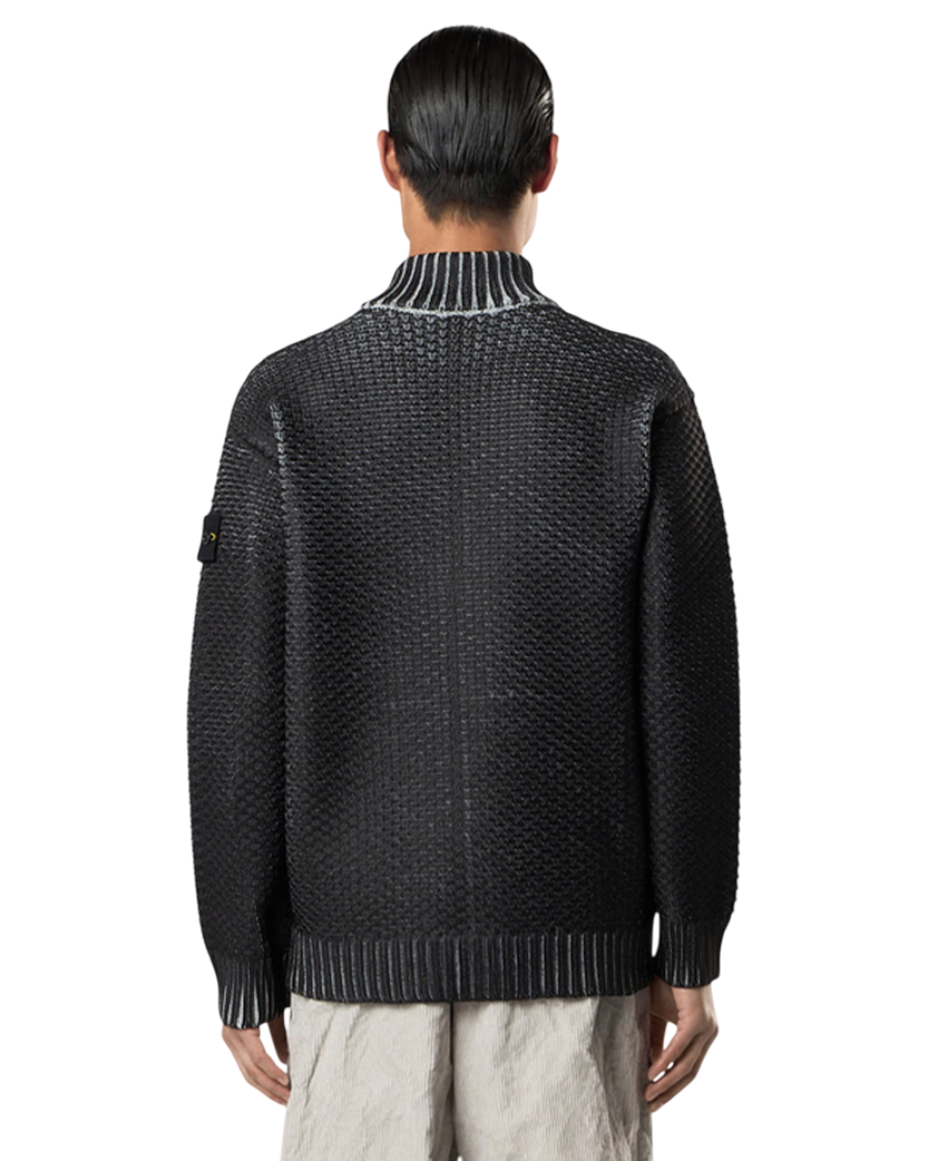 Stone Island 5100081 SUBLIMATIC PRINT Zip Sweater Pearl Grey
