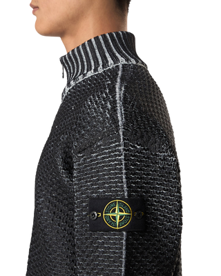 Stone Island 5100081 SUBLIMATIC PRINT Zip Sweater Pearl Grey