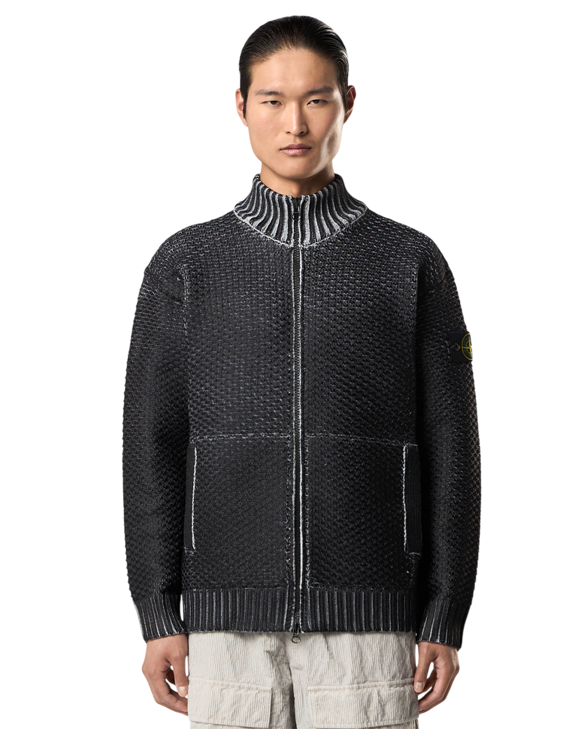 Stone Island 5100081 SUBLIMATIC PRINT Zip Sweater Pearl Grey