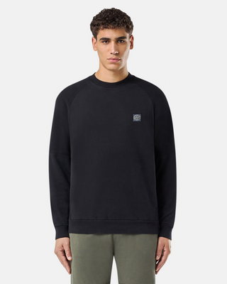 Stone Island 60252 Organic Cotton Fleece Sweatshirt Black