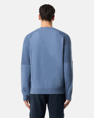 Stone Island 60252 Organic Cotton Fleece Sweatshirt Blue