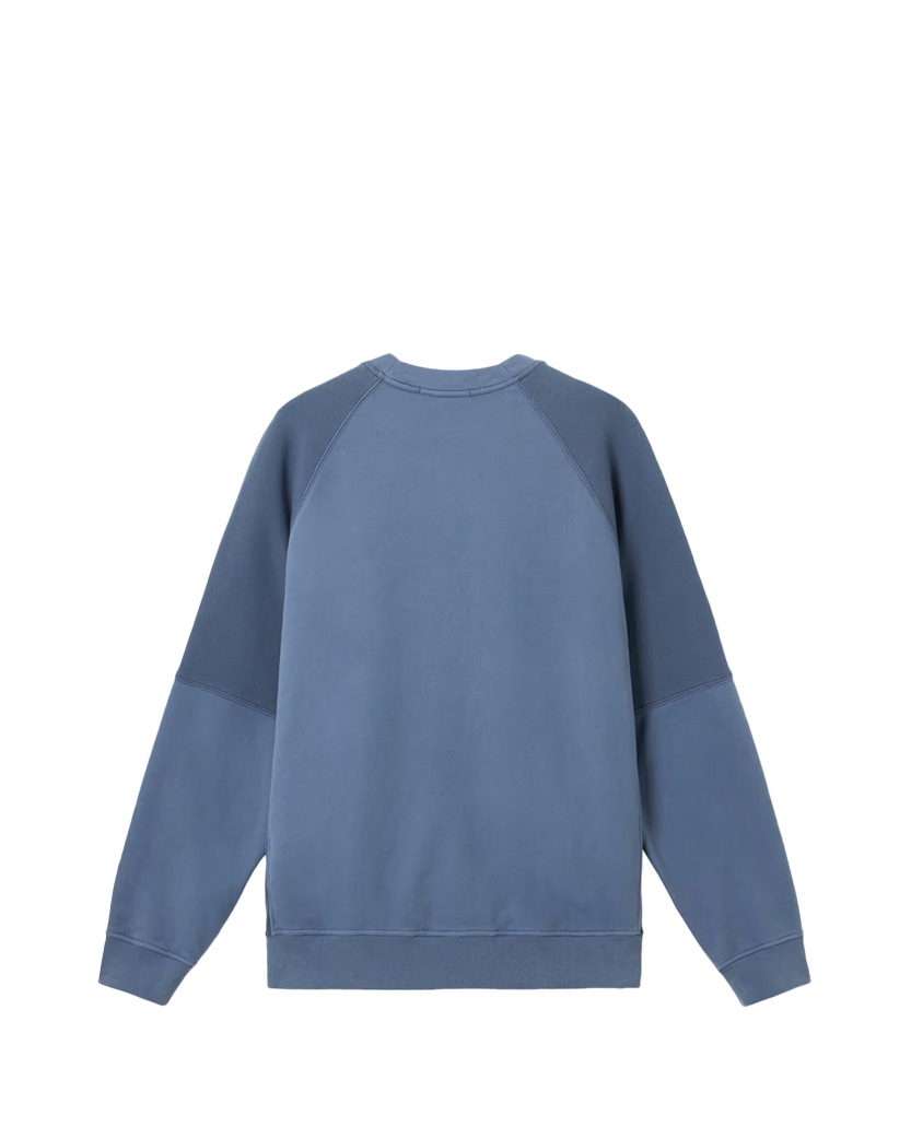 Stone Island 60252 Organic Cotton Fleece Sweatshirt Blue