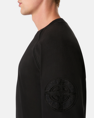 Stone Island 604M2 Heavy Cotton Jersey Sweatshirt Black