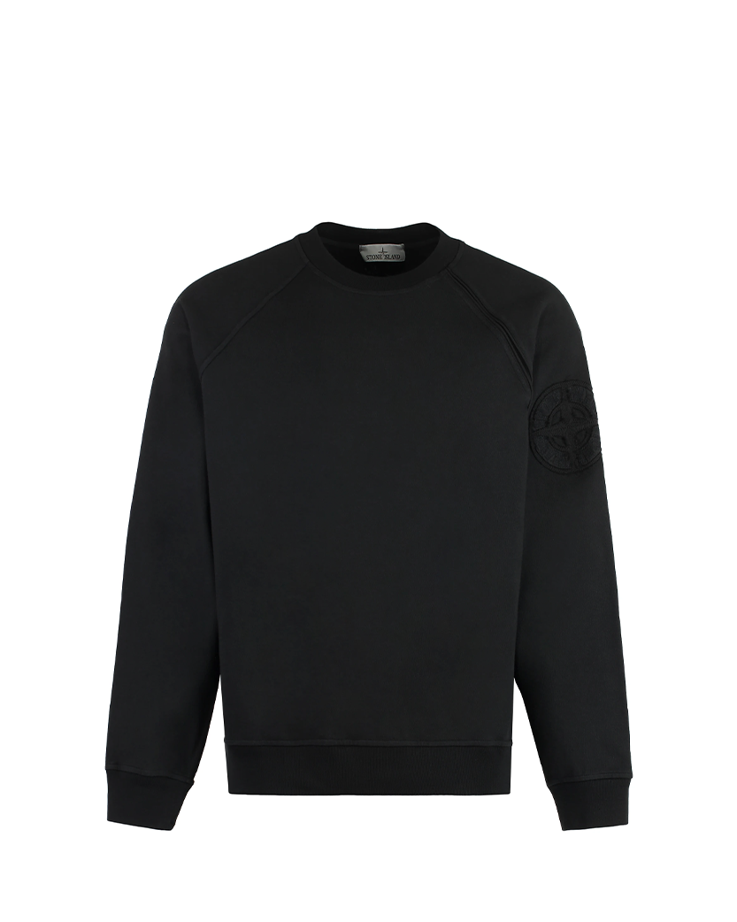 Stone Island 604M2 Heavy Cotton Jersey Sweatshirt Black