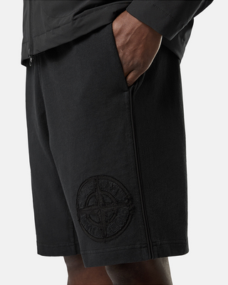 Stone Island 606M2 Heavy Cotton Jersey Shorts Black