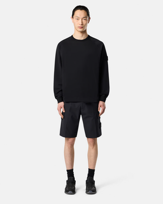 Stone Island 6100011 Cotton Stretch Fleece Ghost Sweatshirt Black