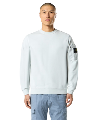 Stone Island 6100019 COTTON FLEECE Sweatshirt Sky Blue