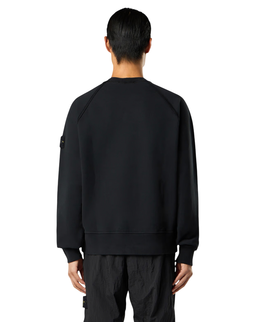 Stone Island 6100022 BRUSHED ORGANIC COTTON FLEECE Sweatshirt Black