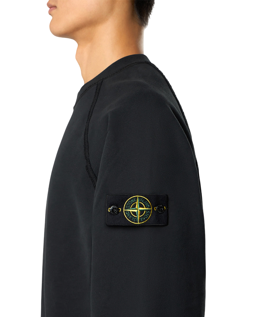 Stone Island 6100022 BRUSHED ORGANIC COTTON FLEECE Sweatshirt Black
