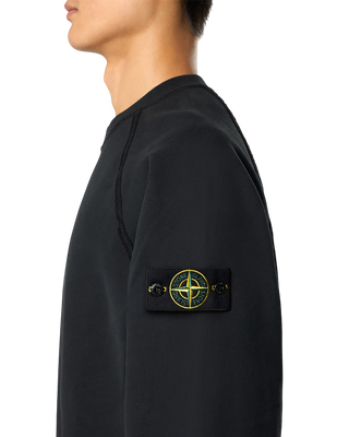 Stone Island 6100022 BRUSHED ORGANIC COTTON FLEECE Sweatshirt Black