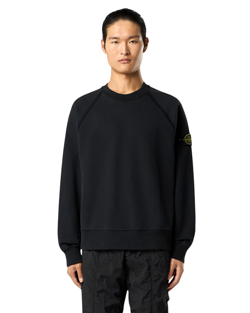 Stone Island 6100022 BRUSHED ORGANIC COTTON FLEECE Sweatshirt Black