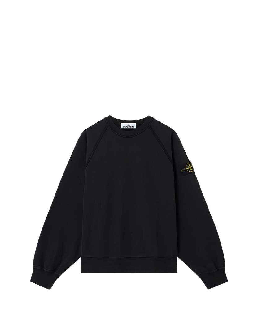 Stone Island 6100022 BRUSHED ORGANIC COTTON FLEECE Sweatshirt Black