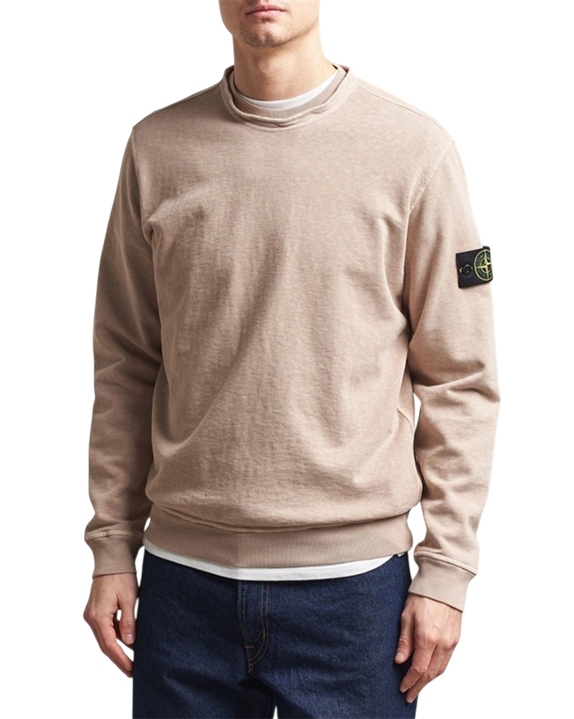 Stone Island 6100034 MALFILE FLEECE 'OLD' EFFECT Sweatshirt Beige