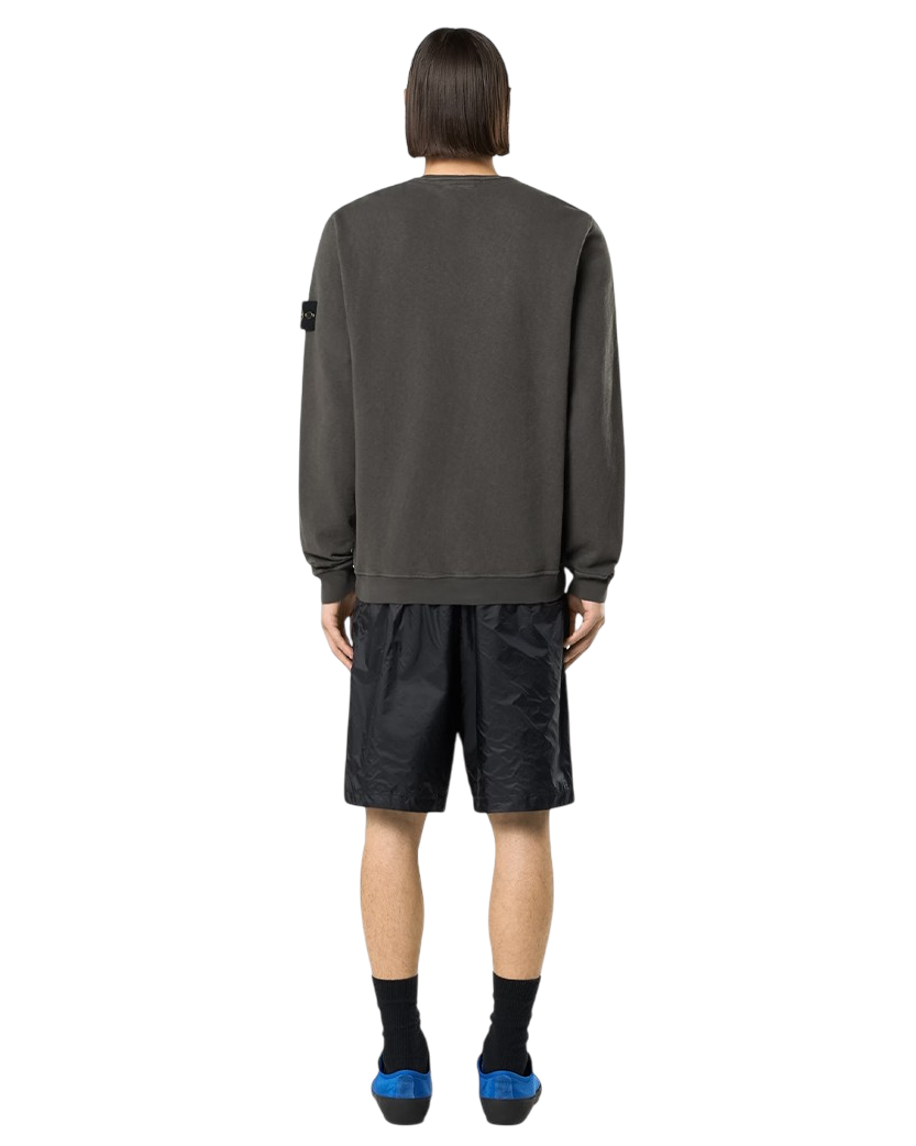 Stone Island 6100034 MALFILE FLEECE 'OLD' EFFECT Sweatshirt Charcoal Grey