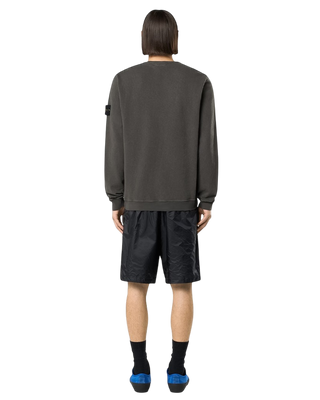 Stone Island 6100034 MALFILE FLEECE 'OLD' EFFECT Sweatshirt Charcoal Grey