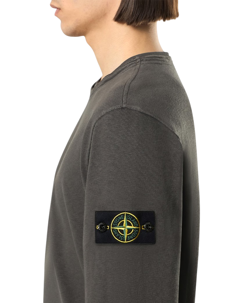 Stone Island 6100034 MALFILE FLEECE 'OLD' EFFECT Sweatshirt Charcoal Grey