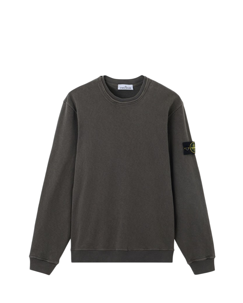 Stone Island 6100034 MALFILE FLEECE 'OLD' EFFECT Sweatshirt Charcoal Grey
