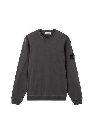 Stone Island 6100034 MALFILE FLEECE 'OLD' EFFECT Sweatshirt Charcoal Grey