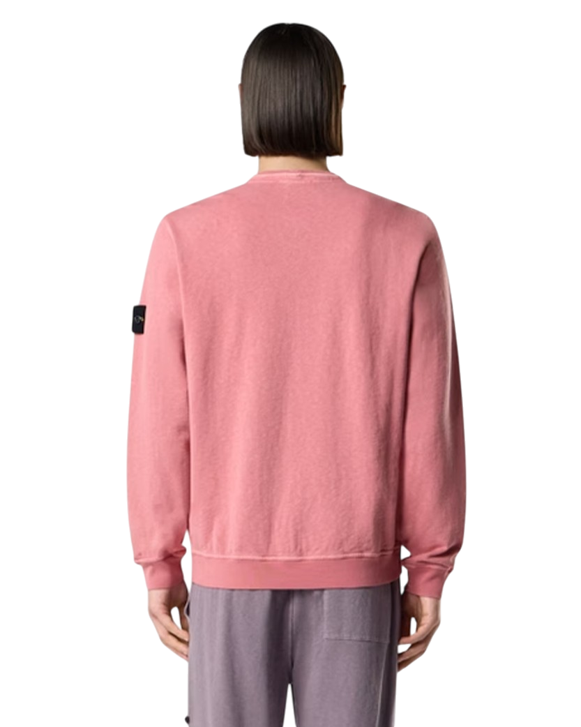 Stone Island 6100034 MALFILE FLEECE 'OLD' EFFECT Sweatshirt Oleander