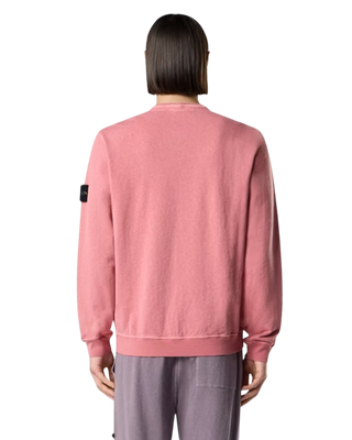 Stone Island 6100034 MALFILE FLEECE 'OLD' EFFECT Sweatshirt Oleander