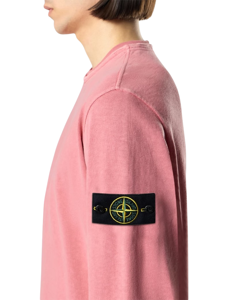 Stone Island 6100034 MALFILE FLEECE 'OLD' EFFECT Sweatshirt Oleander