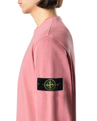 Stone Island 6100034 MALFILE FLEECE 'OLD' EFFECT Sweatshirt Oleander