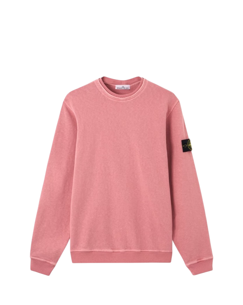 Stone Island 6100034 MALFILE FLEECE 'OLD' EFFECT Sweatshirt Oleander