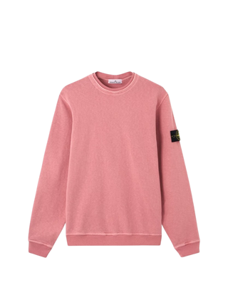 Stone Island 6100034 MALFILE FLEECE 'OLD' EFFECT Sweatshirt Oleander