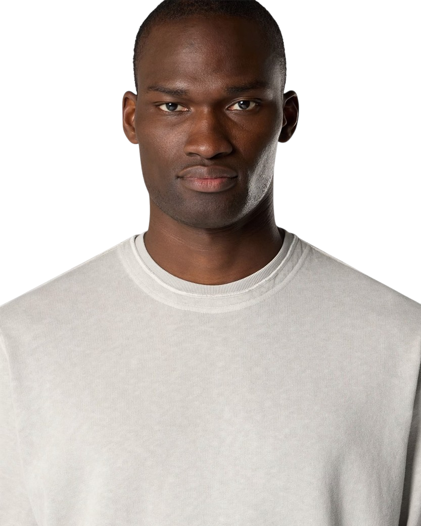 Stone Island 6100034 MALFILE FLEECE 'OLD' EFFECT Sweatshirt Pearl Grey