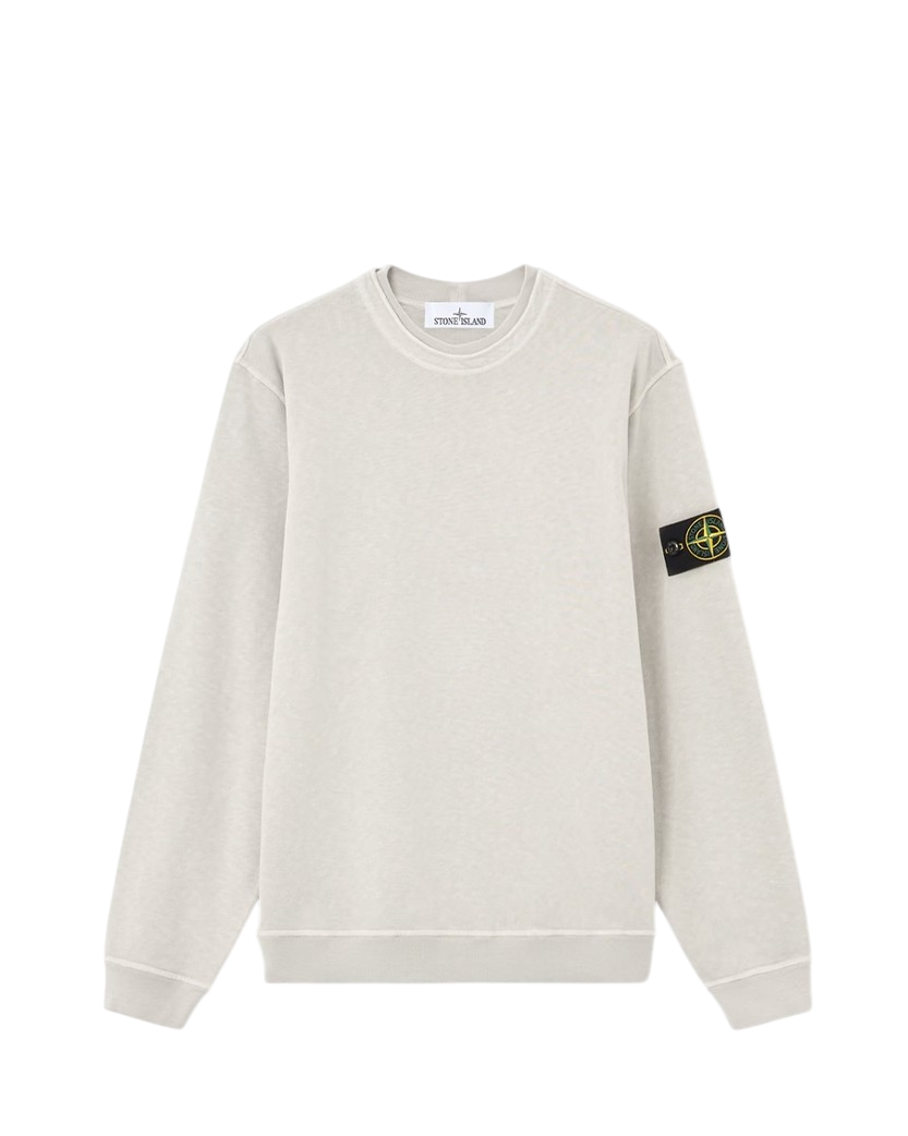Stone Island 6100034 MALFILE FLEECE 'OLD' EFFECT Sweatshirt Pearl Grey
