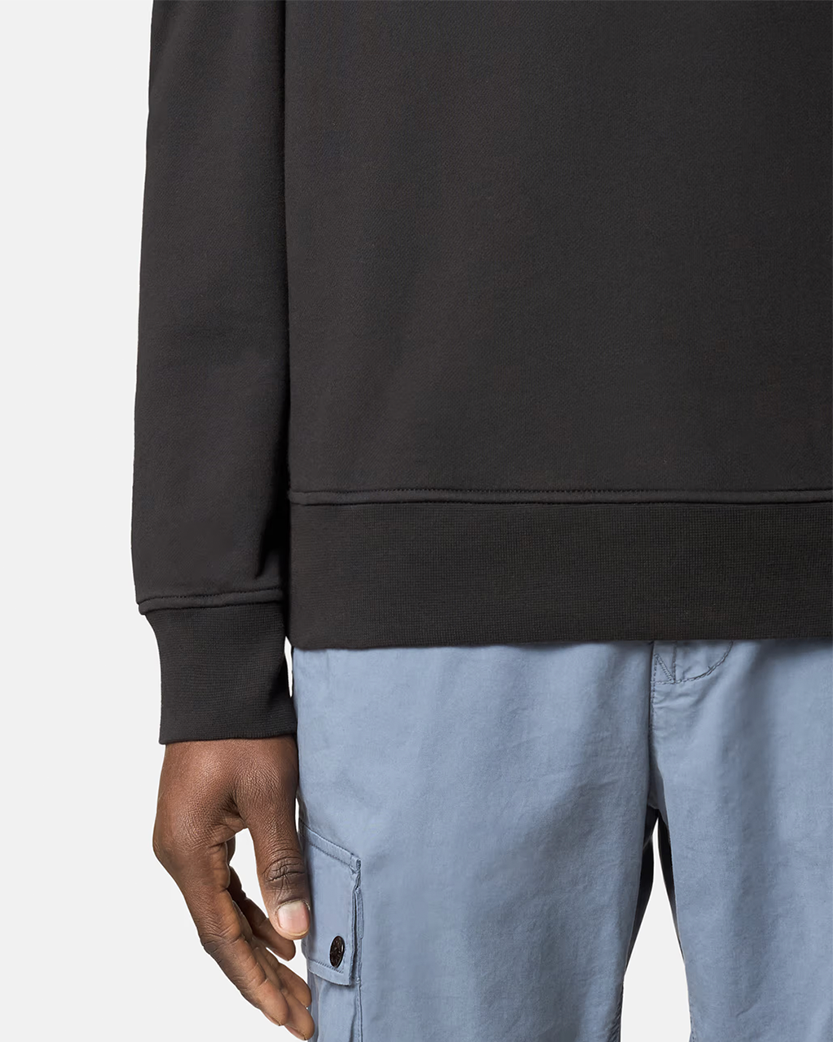 Stone Island 6100044 Organic Cotton Fleece Sweatshirt Black