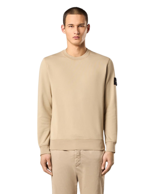 Stone Island 6100044 Organic Cotton Fleece Sweatshirt Desert Beige