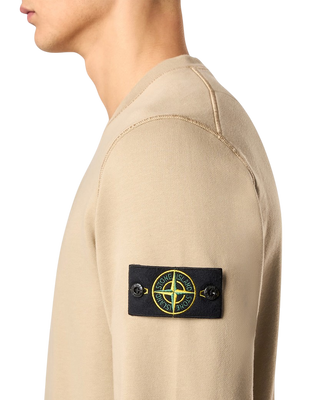 Stone Island 6100044 Organic Cotton Fleece Sweatshirt Desert Beige