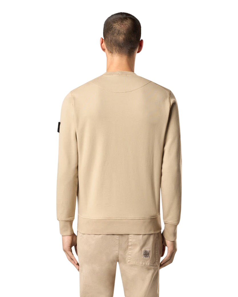 Stone Island 6100044 Organic Cotton Fleece Sweatshirt Desert Beige
