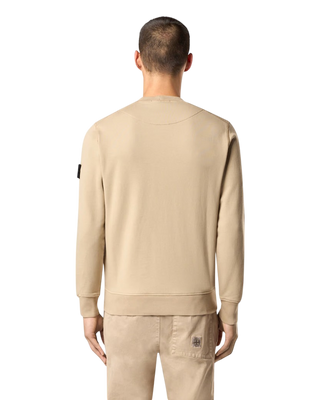 Stone Island 6100044 Organic Cotton Fleece Sweatshirt Desert Beige