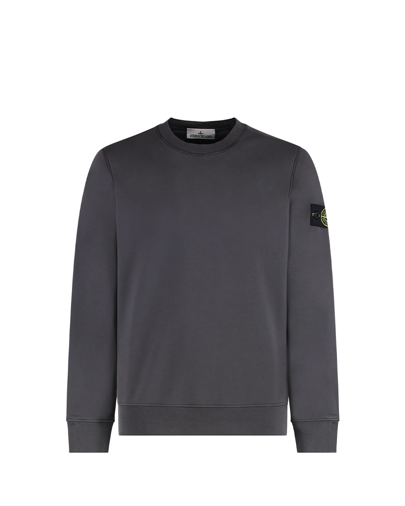 Stone Island 6100044 Organic Cotton Fleece Sweatshirt Grey