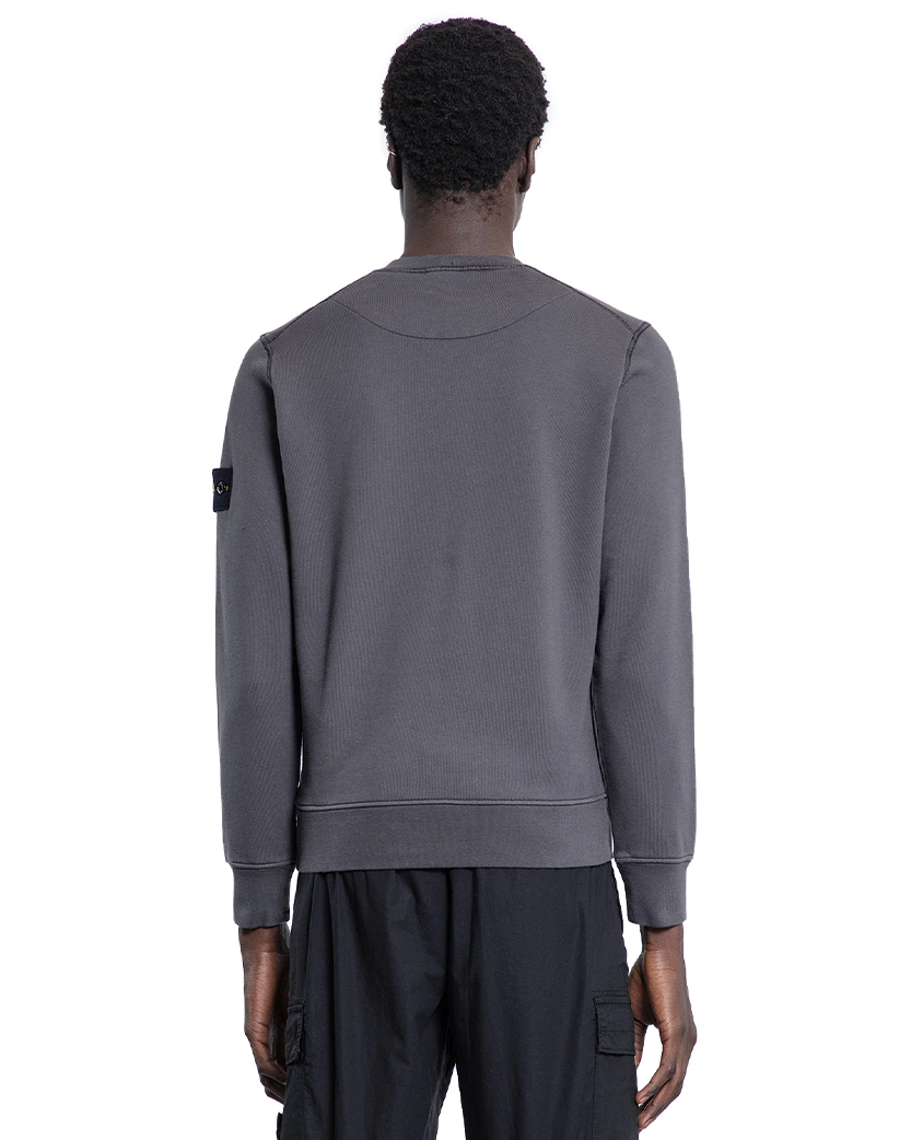 Stone Island 6100044 Organic Cotton Fleece Sweatshirt Grey