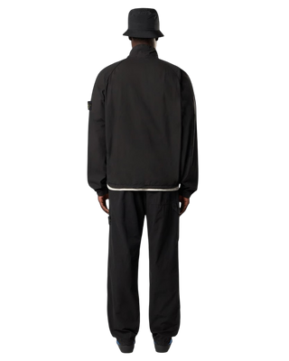 Stone Island 6100044 STRETCH COTTON TELA 'PARACADUTE' Zip Track Jacket Black