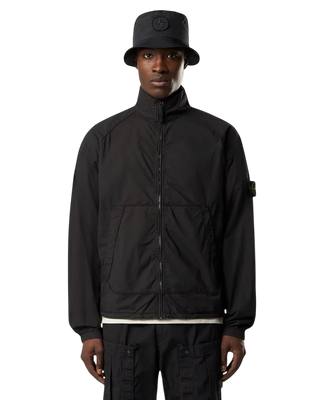 Stone Island 6100044 STRETCH COTTON TELA 'PARACADUTE' Zip Track Jacket Black