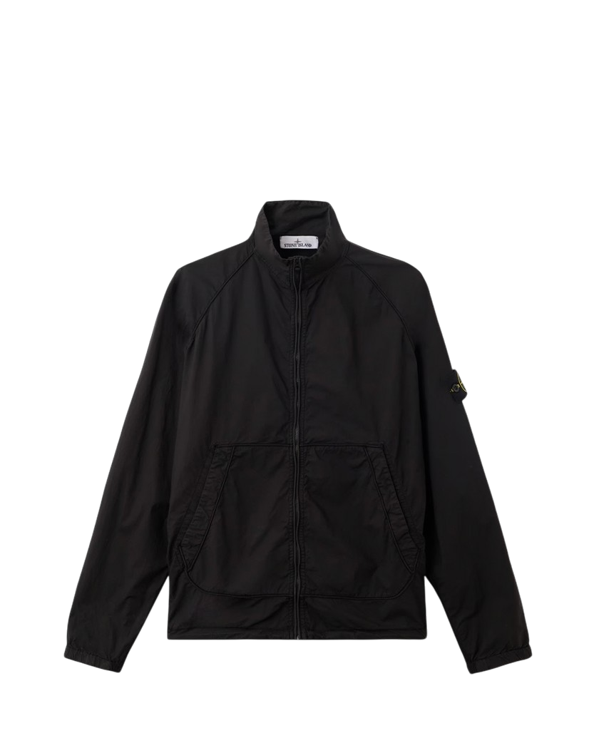 Stone Island 6100044 STRETCH COTTON TELA 'PARACADUTE' Zip Track Jacket Black
