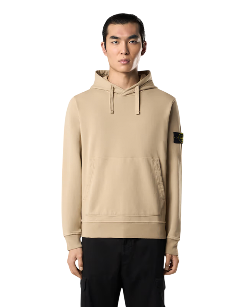 Stone Island 6100045 Organic Cotton Fleece Hoodie Beige